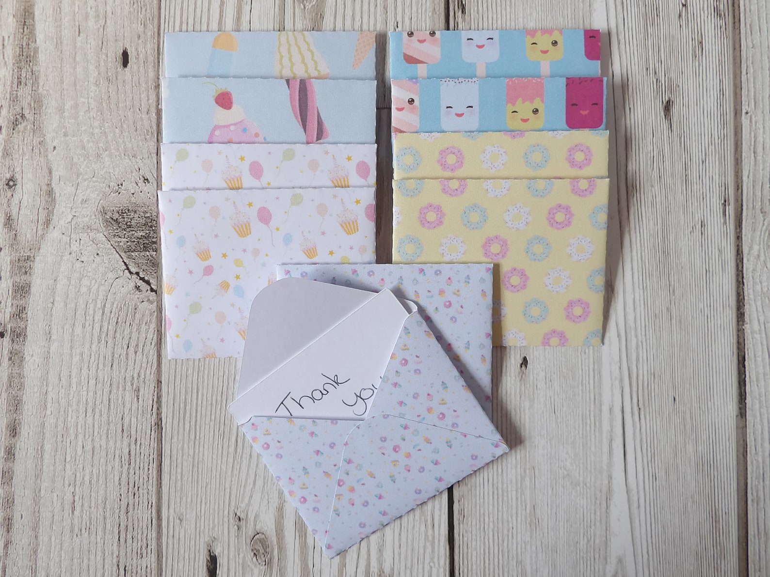 10 Party Food Mini Envelopes With Notecards Etsy UK