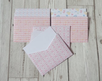 8 Love Hearts Envelopes with A7 Notecards (2022 Collection - January Set 2)