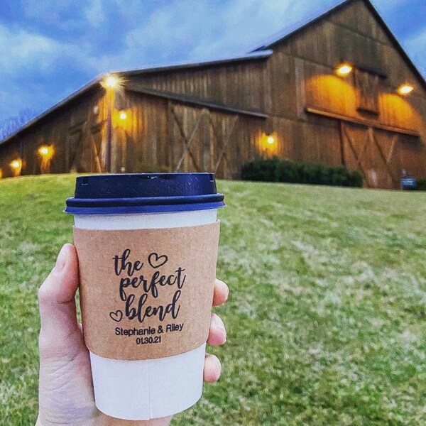 Custom Coffee Sleeves Wedding Etsy