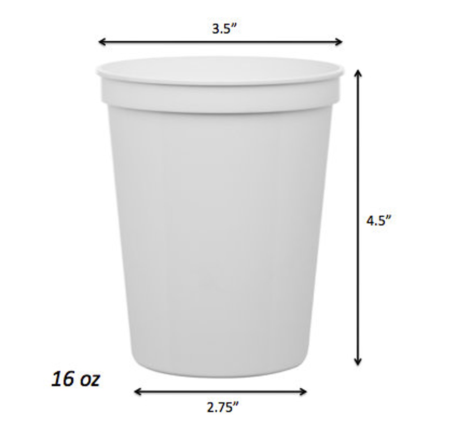 Custom Cups 16 Oz Single Sided Design / Stadium Cups / Etsy