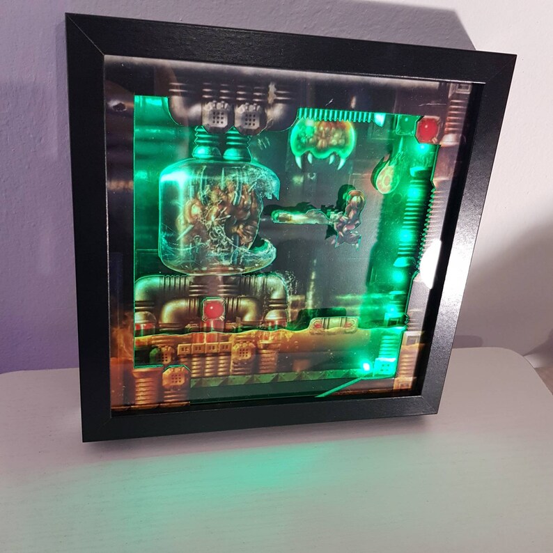 SUPERMETROID 3D Shadow Light Box