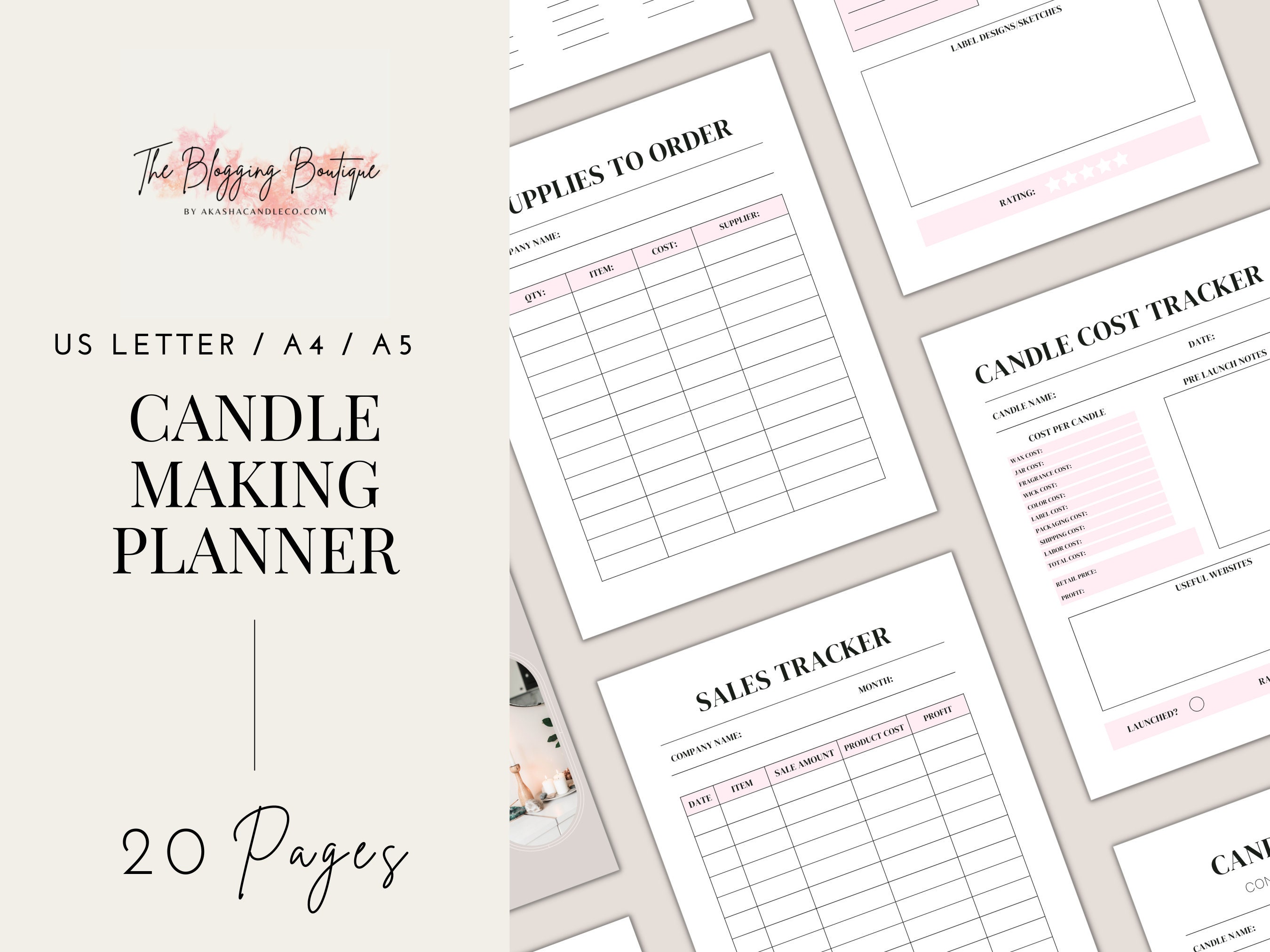 Ultimate Candle Making Planner Candle Test Sheet Candle Business