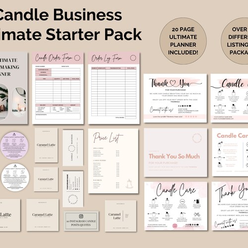 Candle Business Ultimate Starter Pack Candle Branding Kit Etsy
