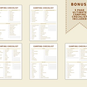 Ultimate Camping Planner Printable Travel Camping Itinerary Camping 