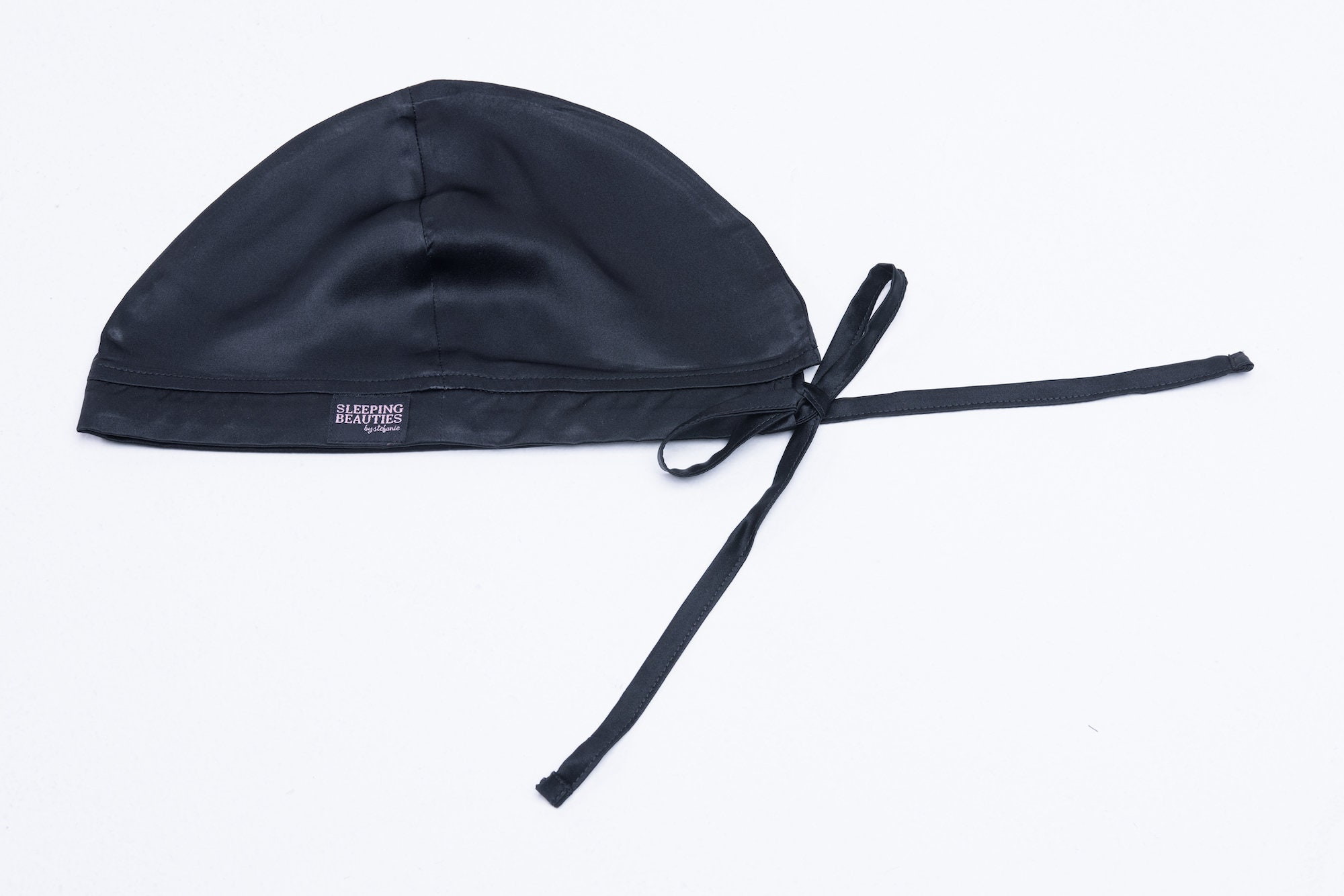 100 Silk Adjustable Cap Black Etsy