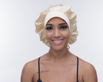 100% SILK Bonnet - Yellow