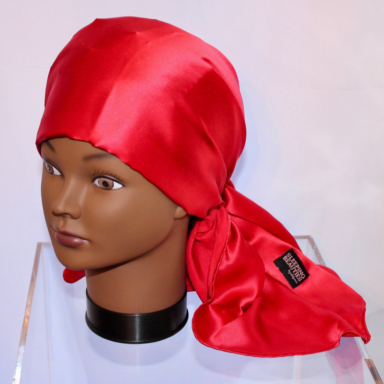 100 Silk Hair Scarf Red Etsy