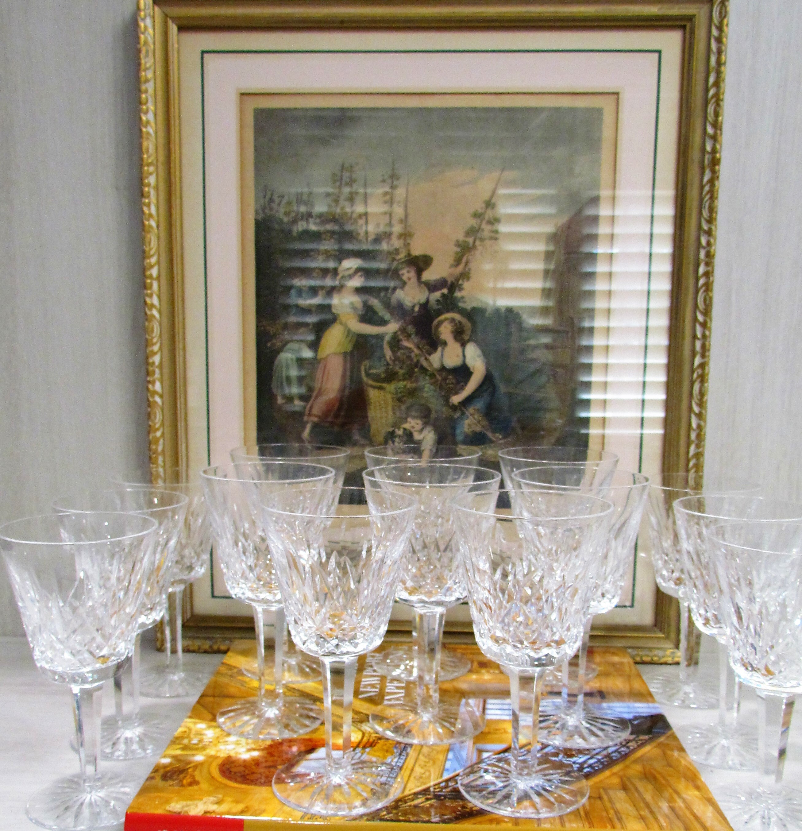 Vintage Waterford lismore Claret Wine Glasses/mint Condition/1980s/4oz