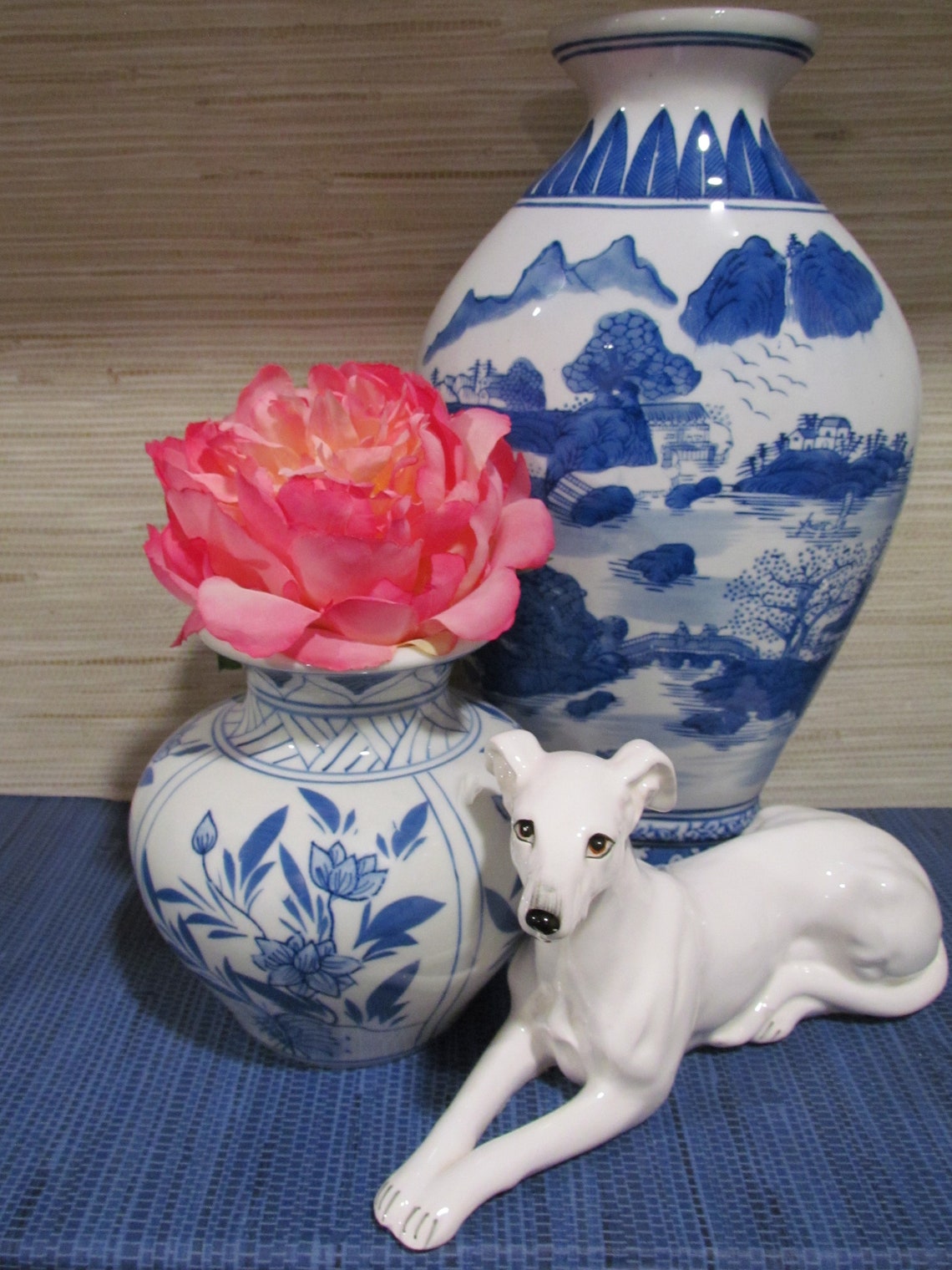 Lovely Mini Blue and White Vase Made in Thailand Etsy
