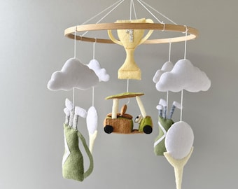 Felt Golf Baby Mobile, Sports Nursery Decor