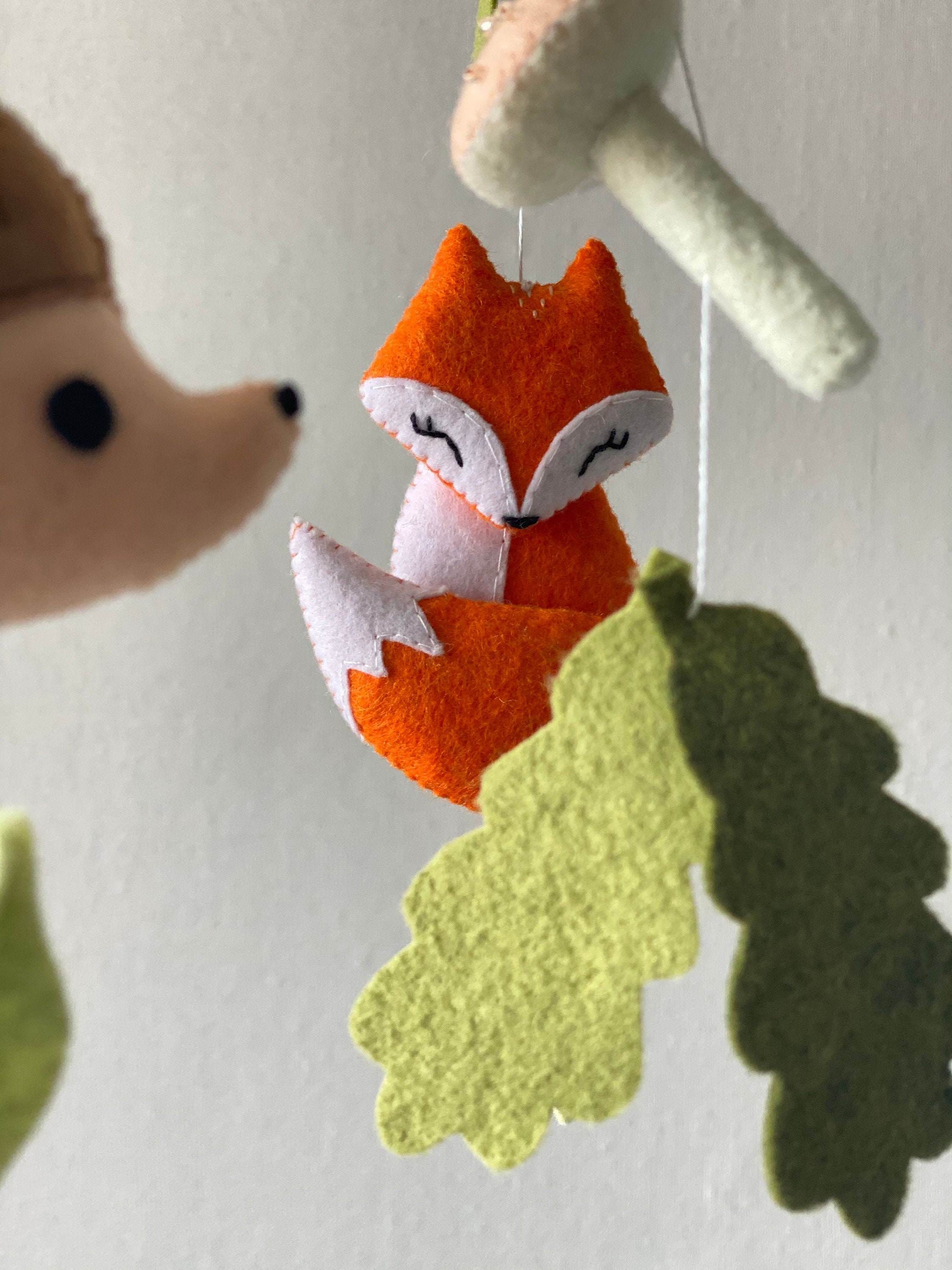 Woodland baby mobile girl fox nursery mobile baby crib Etsy
