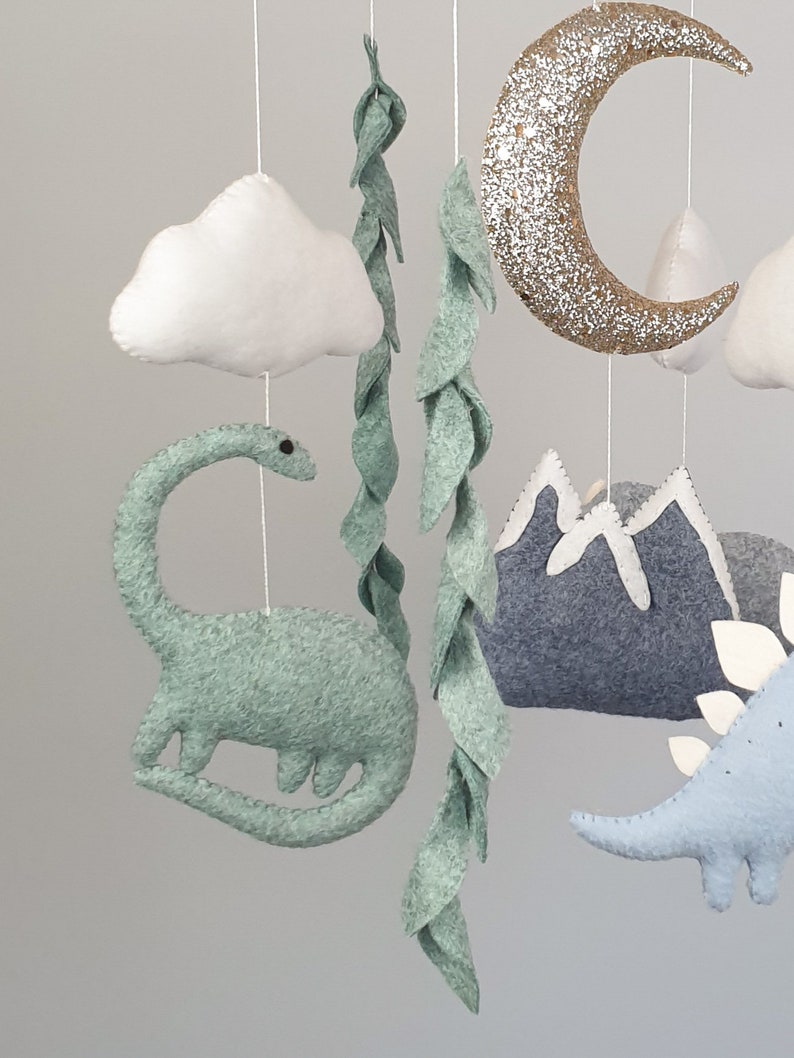 Dinosaur Baby Mobile for Nursery Baby Boy Dino Mobile Felt Etsy