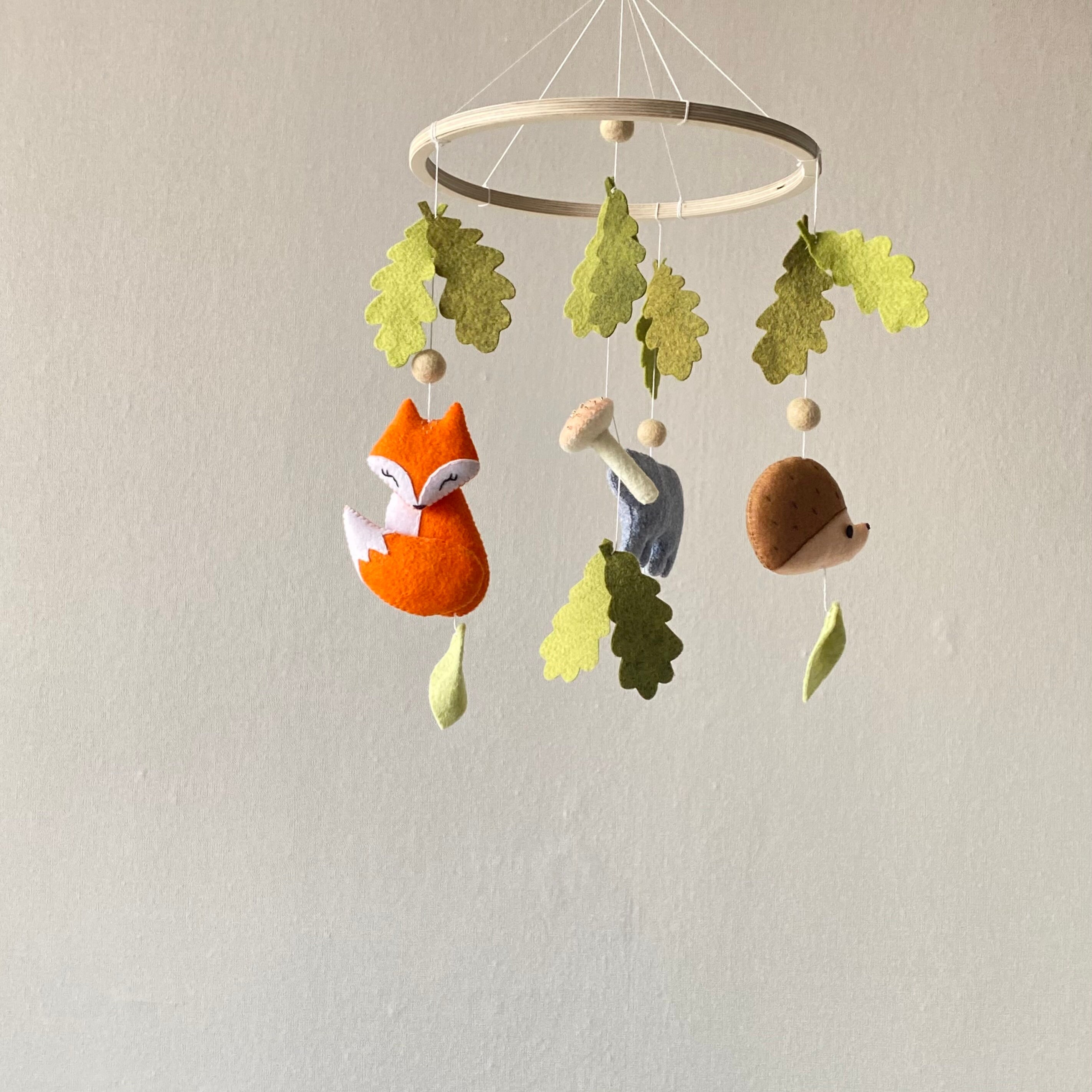 Woodland baby mobile girl fox nursery mobile baby crib Etsy