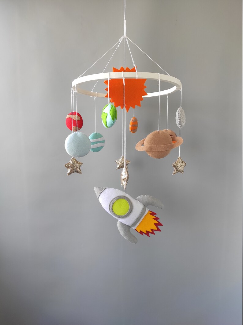 Solar System Baby Space Mobile Nursery Mobile Outer Etsy