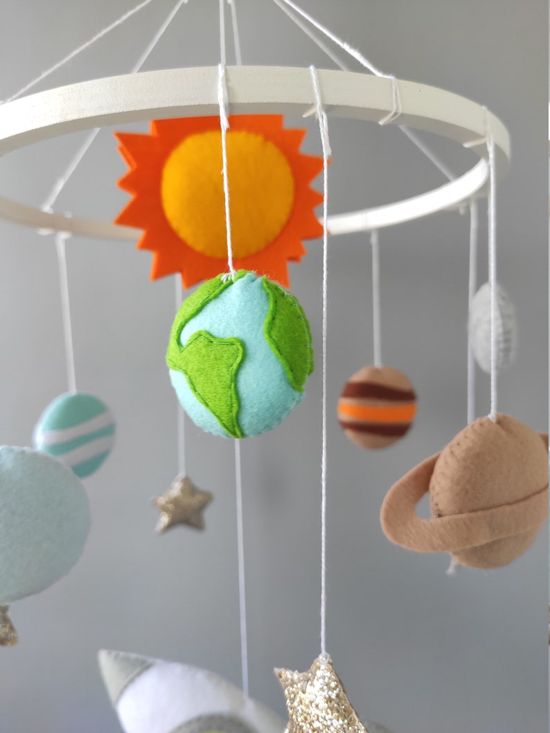 Solar System Baby Space Mobile Nursery Mobile Outer Etsy