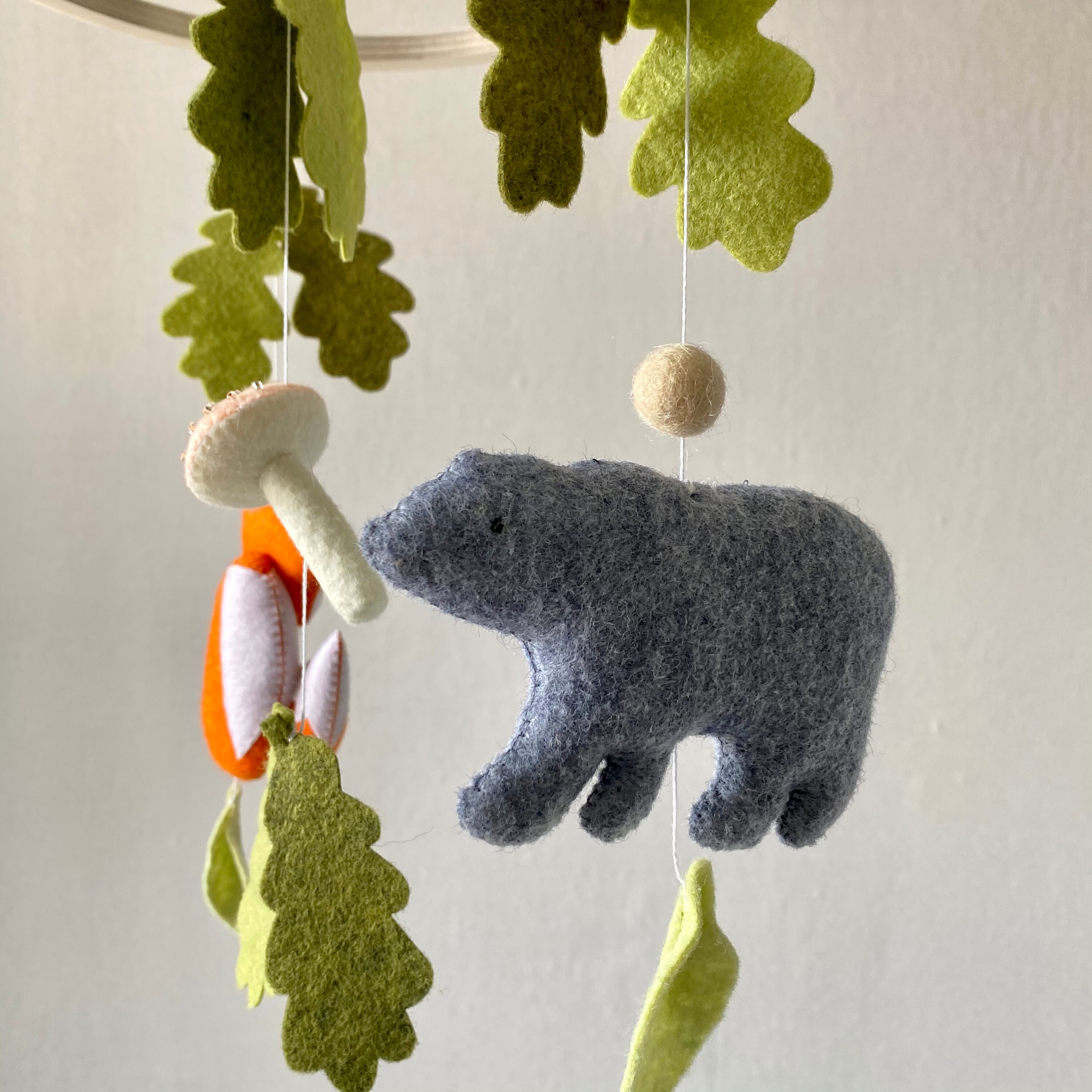 Woodland baby mobile girl fox nursery mobile baby crib Etsy