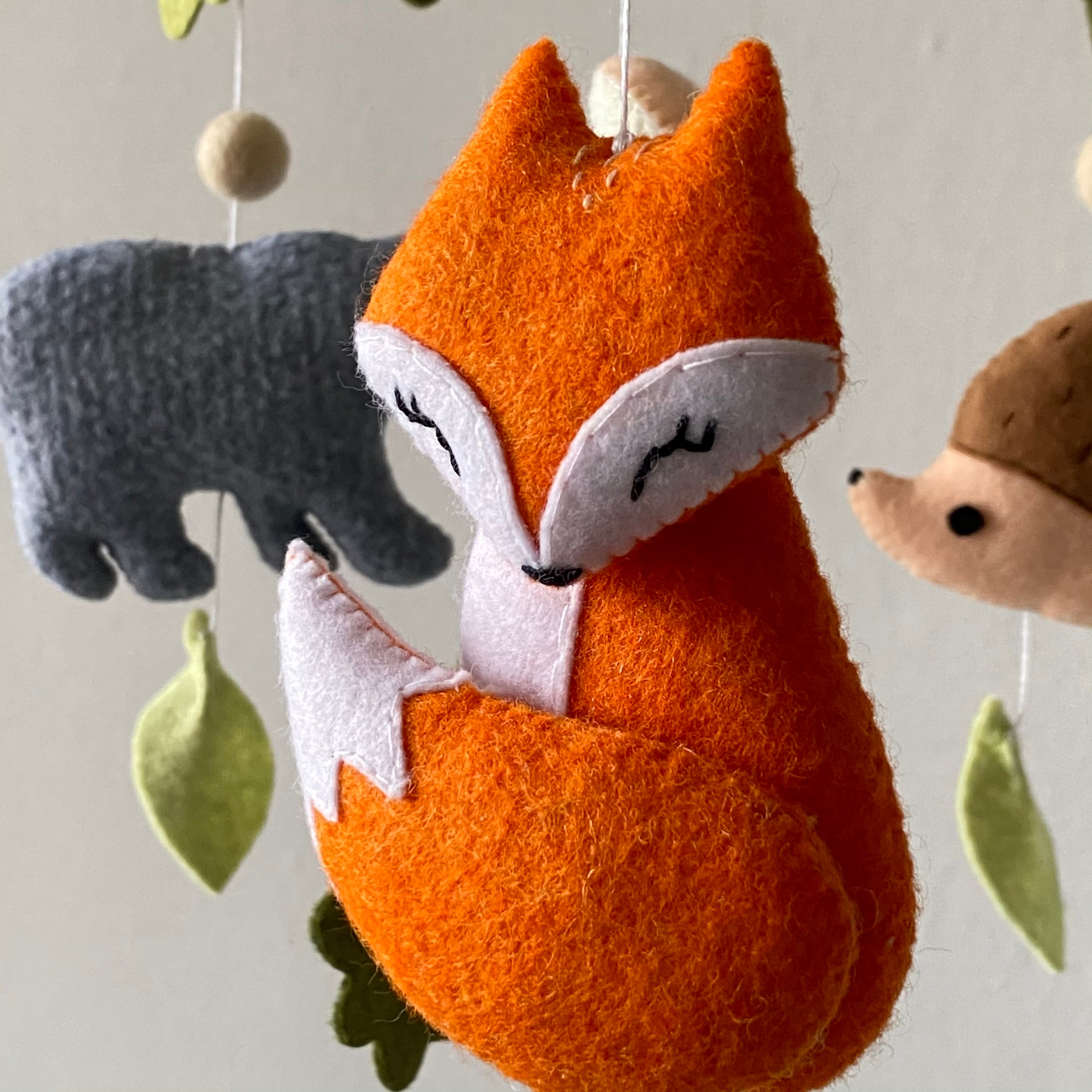 Woodland baby mobile girl fox nursery mobile baby crib Etsy