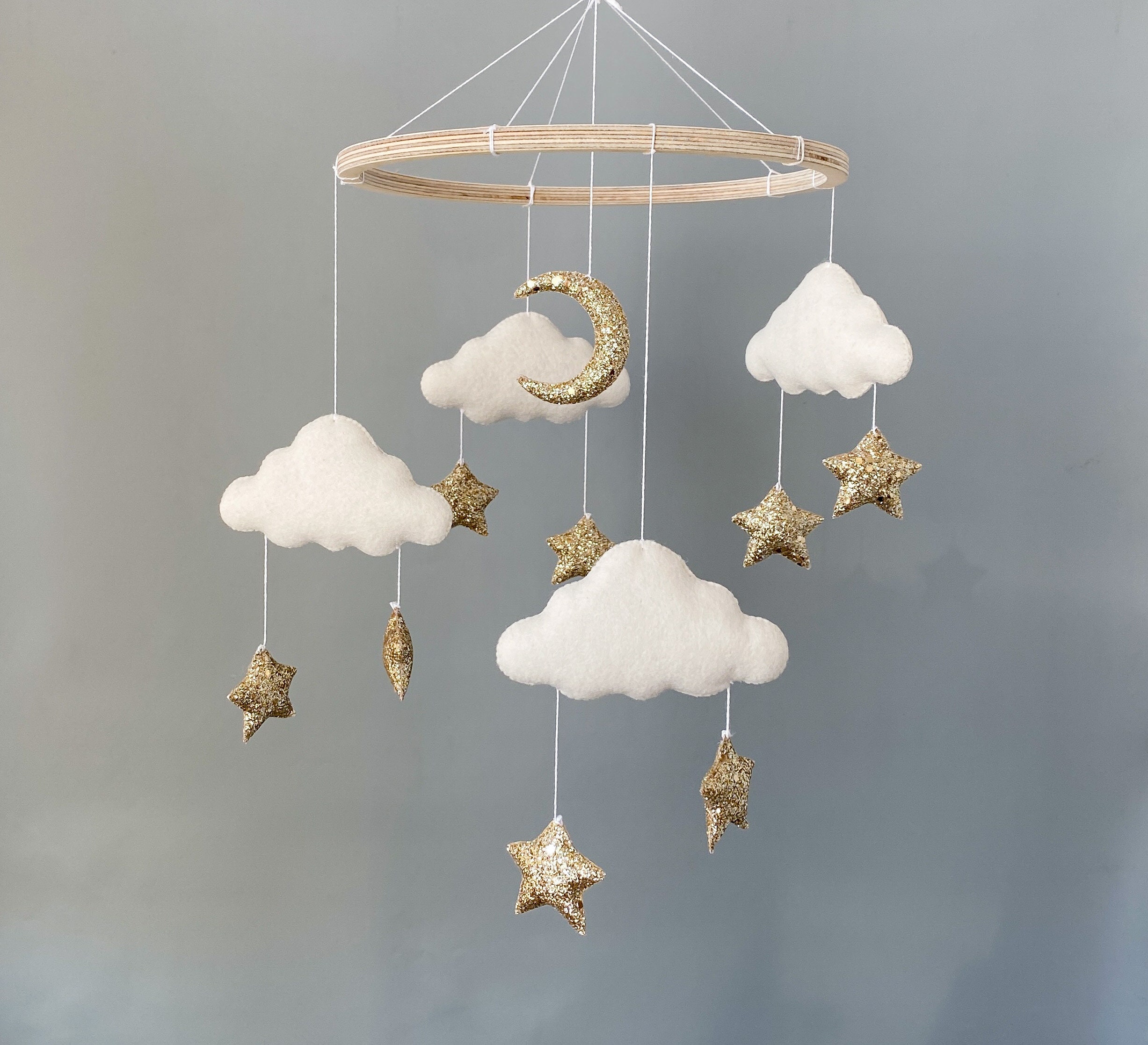 Baby Nursery Plafond Mobile Party Décoration Nuages Lune Étoiles