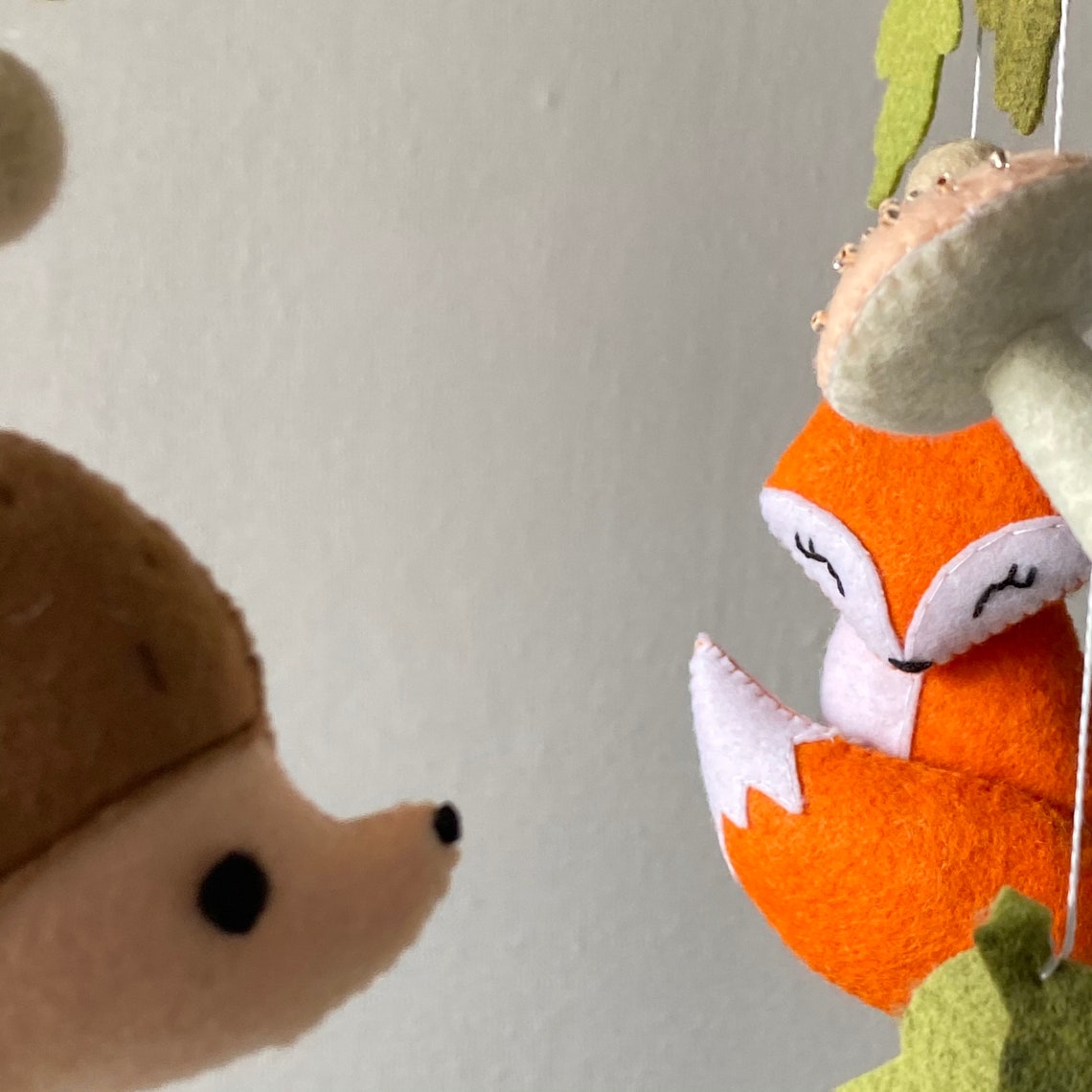 Woodland baby mobile girl fox nursery mobile baby crib Etsy
