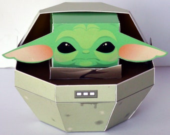 Direct downloaden Baby buitenaards kind afdrukbaar DIY papercraft figuur