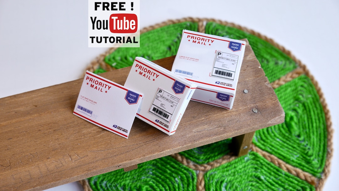 Instant Download USPS Priority Mail Box Miniature DIY Printable PDF