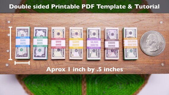 barbie doll 1 6 scale printable miniature play money pdf etsy canada