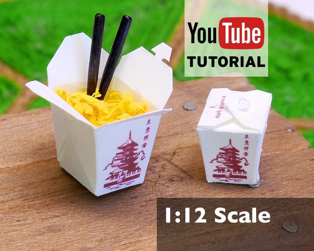 Instant Download Printable Chinese Food Container Miniature 112 Scale