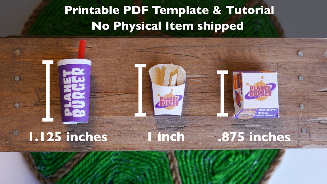 Instant Download 1:6 Scale Printable Miniature Fast Food PDF | Etsy