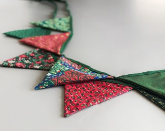 Christmas Fabric bunting decoration festive