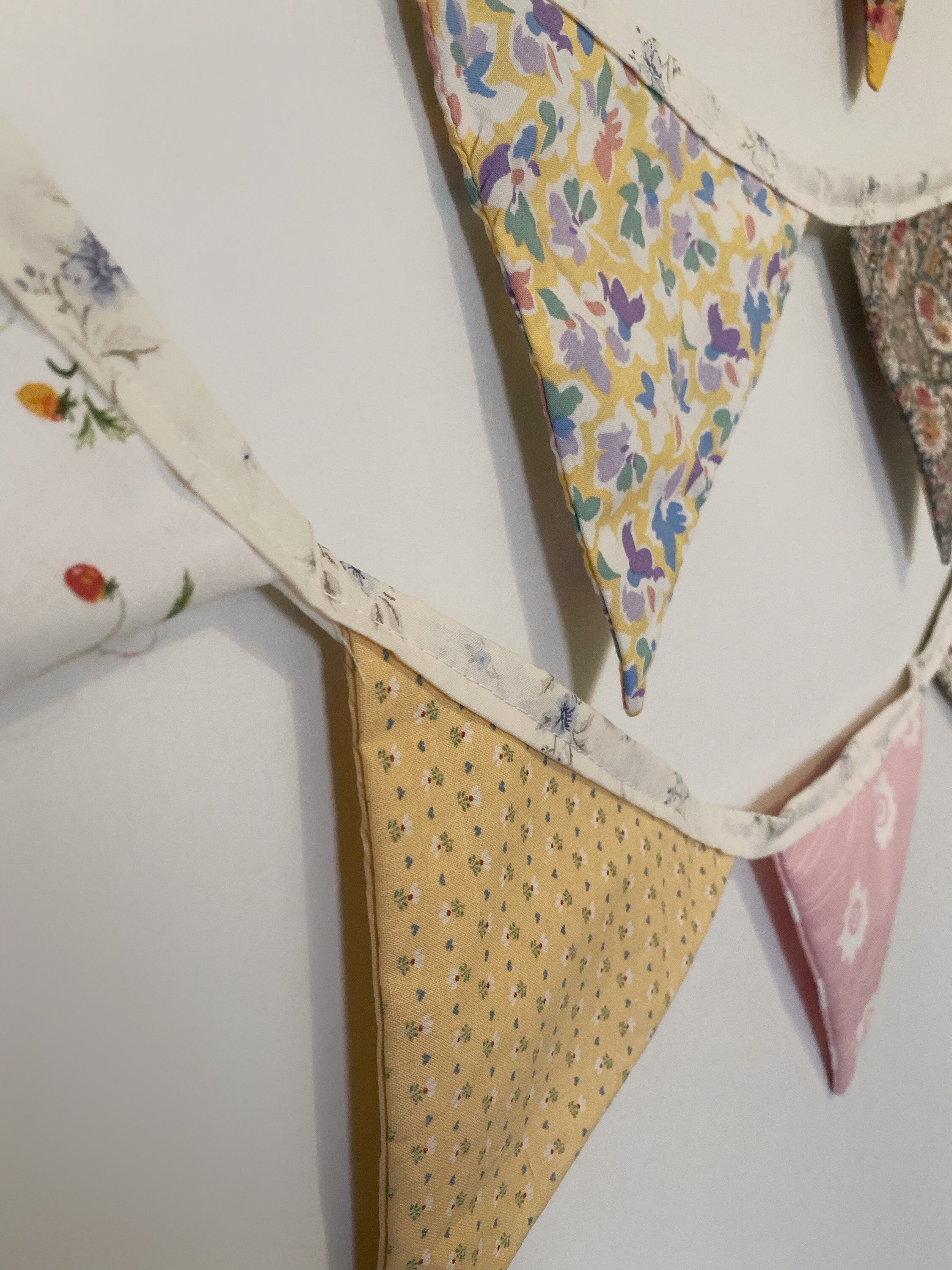 Fabric Bunting Handmade Cotton Decoration Girls Bedroom - Etsy