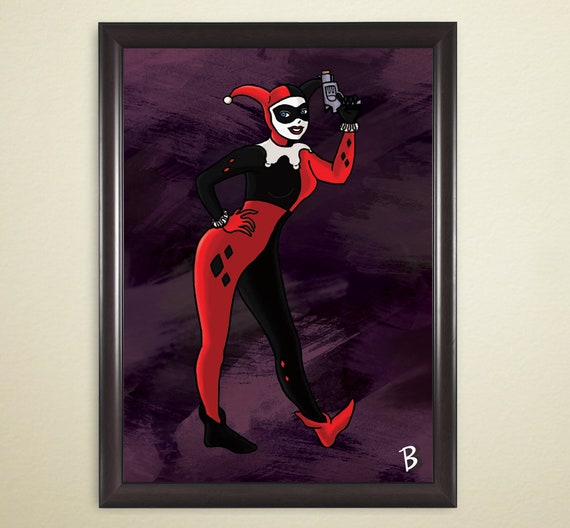 Batman Harley Quinn Print Etsy