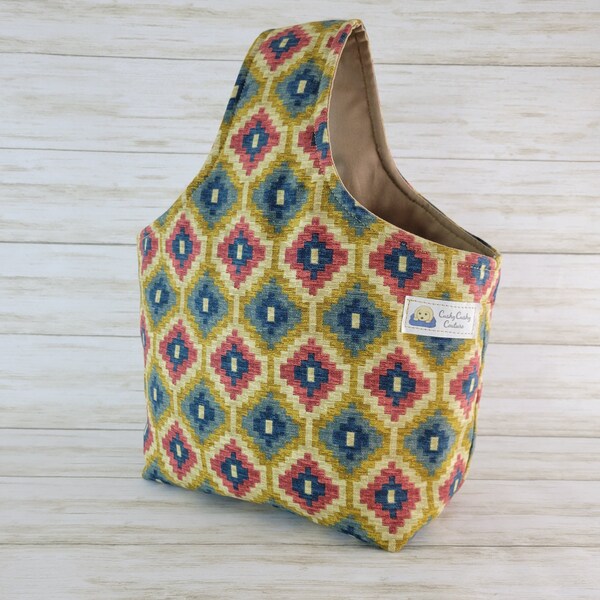 Lg. The Facile Bag, An Easy Wrist Holder Bag, Knitting Project Bags, Crochet Project Bags