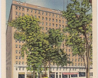 Portland The Courtyard at Hotel Portland Unused Antique Oregon Postcard