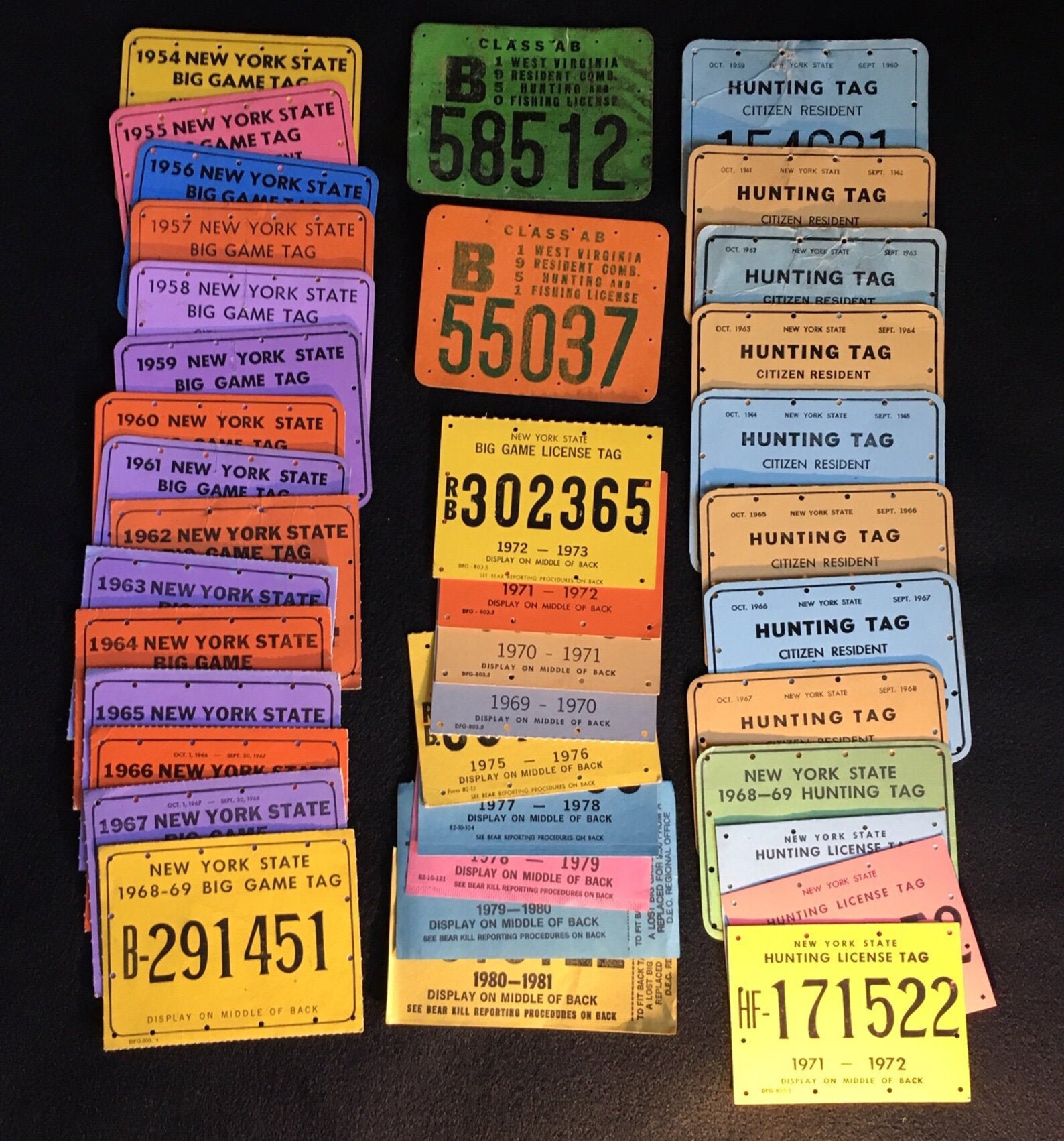 Large Lot of 38 Vintage Hunting License Tags 36 from New Etsy