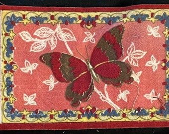 Butterfly Lovers--Two 9" x 5" Tobacco Felts, Gorgeous Colors