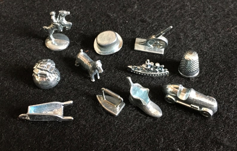 Standard Set of 11 Monopoly Tokens Shoe Iron Battleship - Etsy