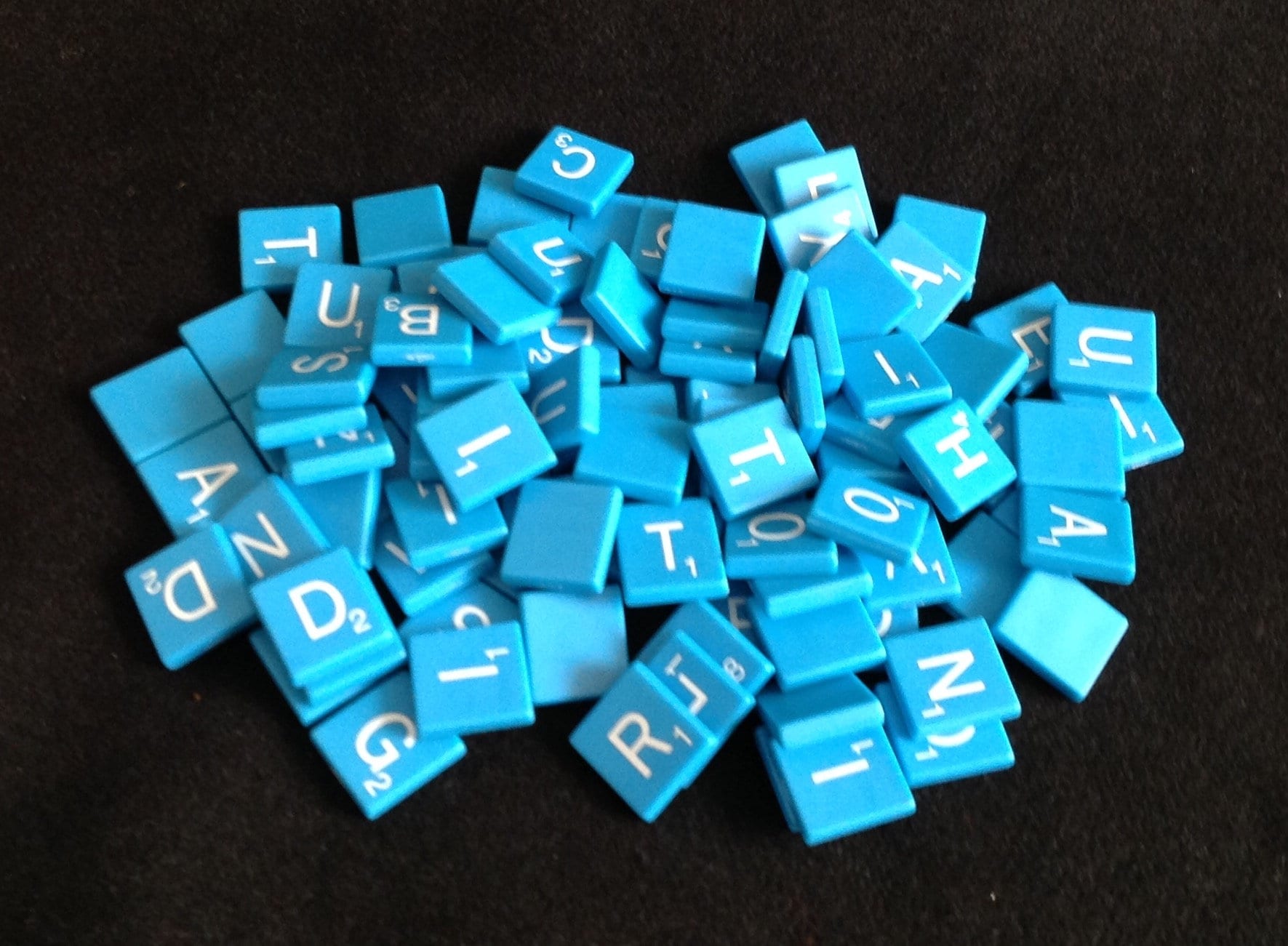 99 Vintage Light Blue Resin Set of Scrabble Tiles 1 Missing -  India