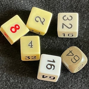 White Blank Dice - D6 25mm - Six Sided Counting Cube RPG Tabletop Roleplay