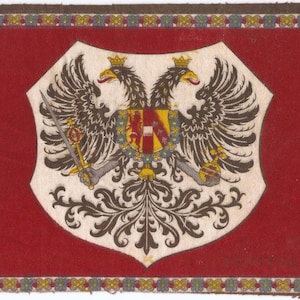 Four c. 1900s 10.5&quot; x 8.5&quot; Cigar Felts of Flags from Mexico, Austria, Russia and Servia (Serbia)