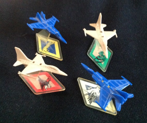 Four Plastic Fighter Jets From a 1970s Air Force-themed Board - Etsy