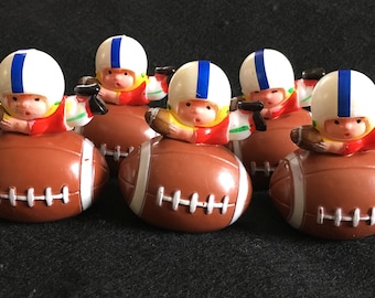 5 Vintage 1970s Plastic Football-Themed CakeToppers forThat Adorable Pop Warner Star Receiver in Your Life