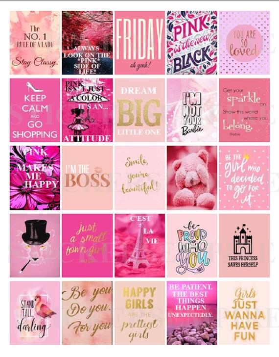 Pink Printable Life Planner Sticker Sheet DIY Print at Home | Etsy