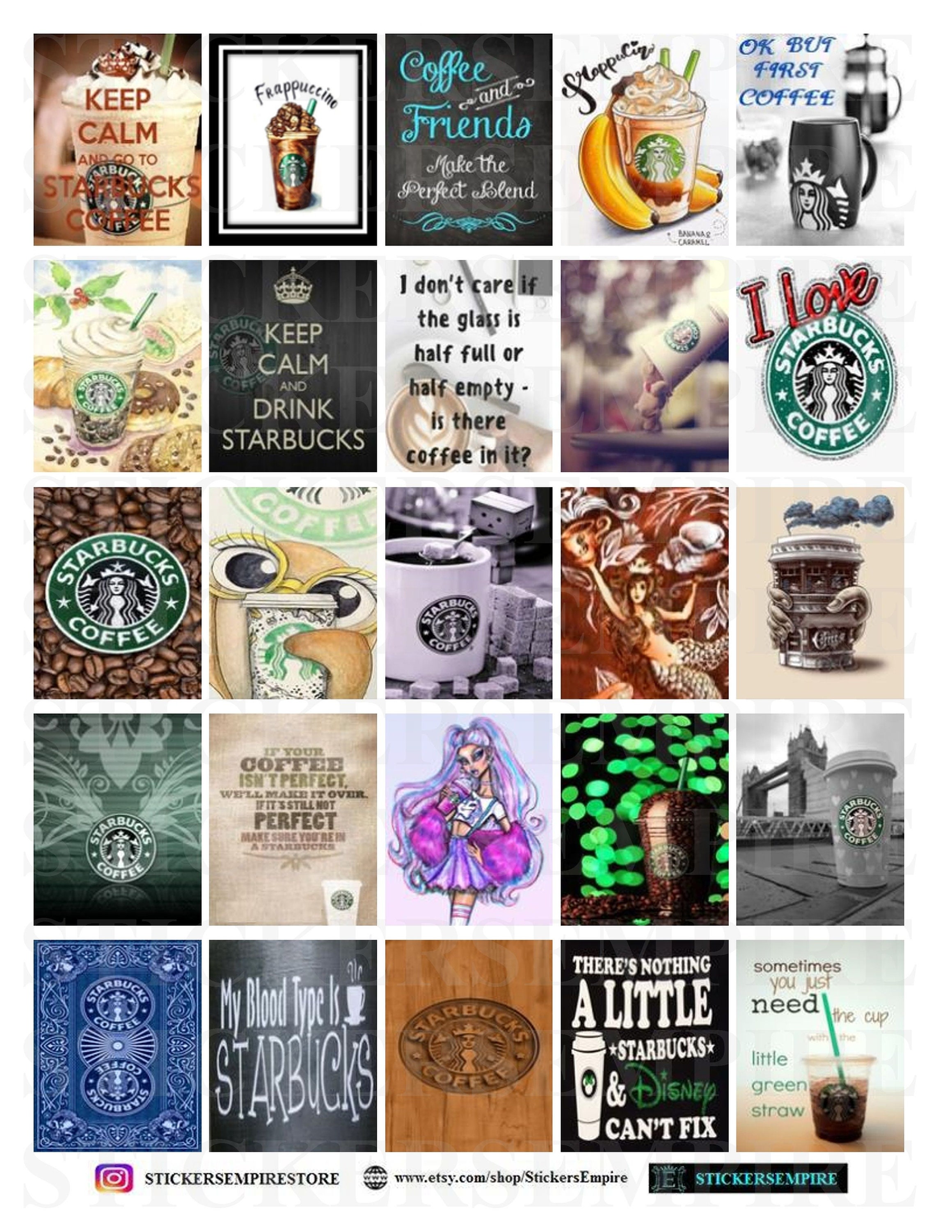 Starbucks Themed Planner Printables DIY Print at Home | Etsy