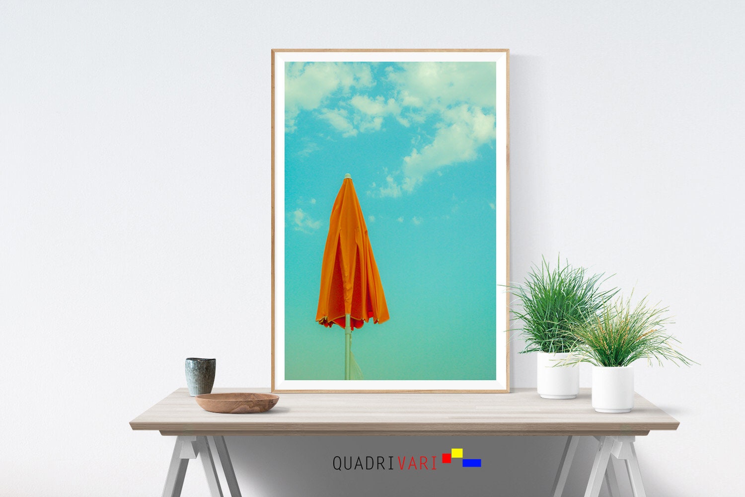 Beach Umbrella Print Italy Wall Art Modern Beach Decor - Etsy