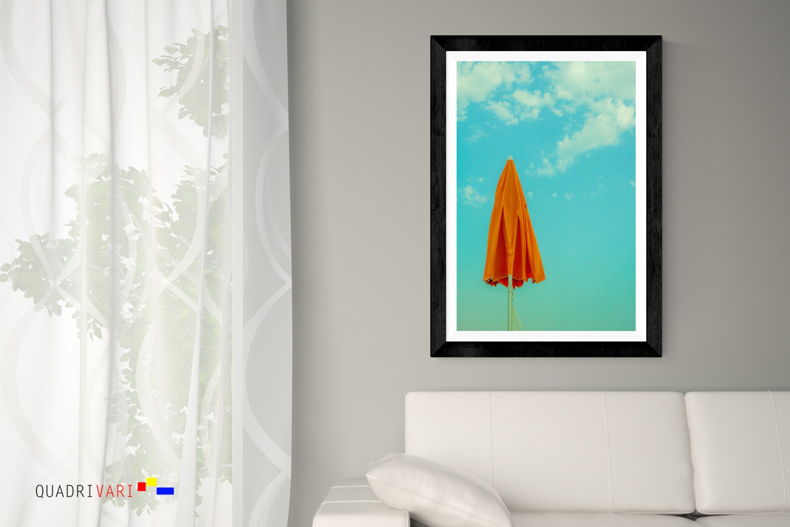 Beach Umbrella Print Italy Wall Art Modern Beach Decor - Etsy