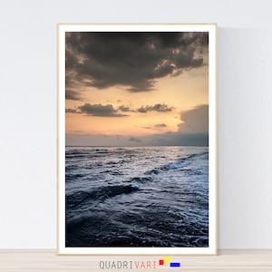 Beach Photography, Printable Wall Art, Modern Coastal, Large Poster, Beach Print, orange Wall Art, Beach Photo, Beach Decor