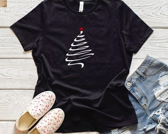 Christmas Tree Spiral - Shirts For Christmas - Graphic Tee - Custom t-shirt -  Custom shirt - Tshirt - tshirt - Christmas shirts for women