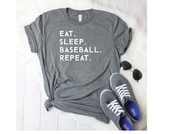 Eat Sleep Baseball Repeat - Baseball Mom - T-shirts pour les mamans - T-shirts sport pour maman - T-shirts cool pour maman - T-shirt baseball pour maman - Baseball Life