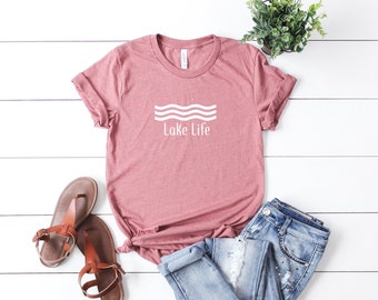 Lake Life - T-shirt - Mama Geschenk - Grafik T-Shirt - Geschenk für Mama - Geschenk für Frauen - Tshirt - Beste Freundin Geschenk - Shirt - Geschenk