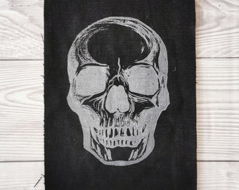 Skull Patch // handprinted Patch